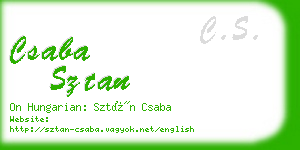 csaba sztan business card